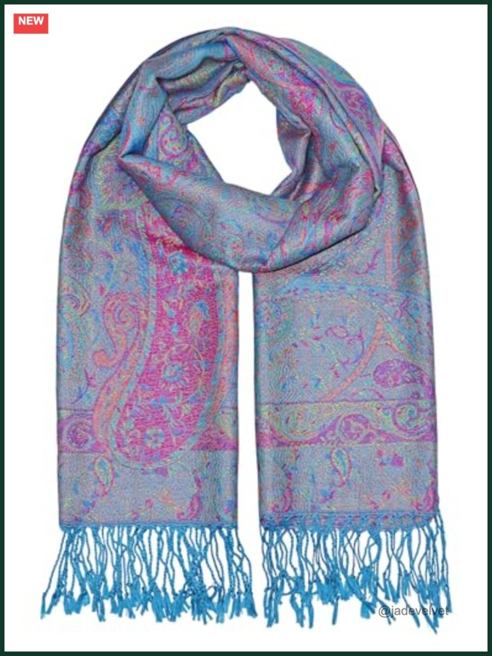 Reversible Paisley Pashmina Scarf Wrap - Acrylic Polyester Shawl